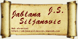 Jablana Siljanović vizit kartica